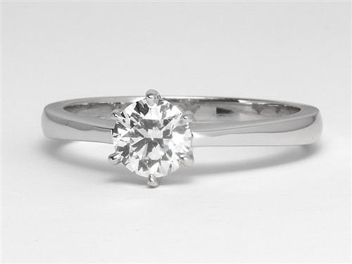 White Gold 0.72 Round cut Diamond Ring