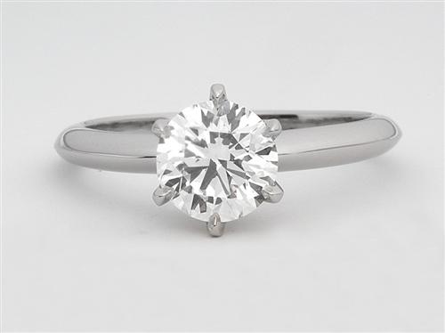 Platinum 1.22 Round cut Diamond Engagement Solitaire Rings