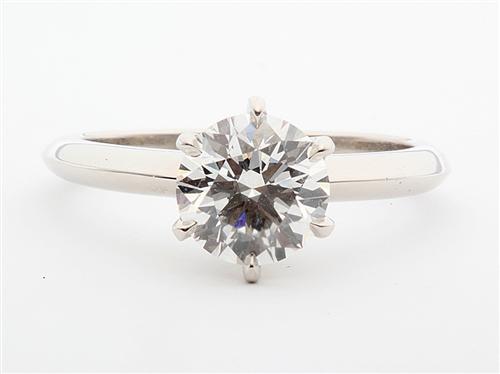 Platinum 1.46 Round cut Engagement Rings
