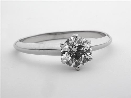 White Gold 0.92 Round cut Diamond Solitaire Rings