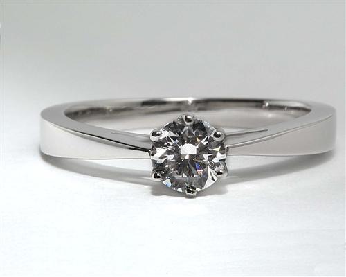 Platinum 0.48 Round cut Diamond Solitaire Ring Settings