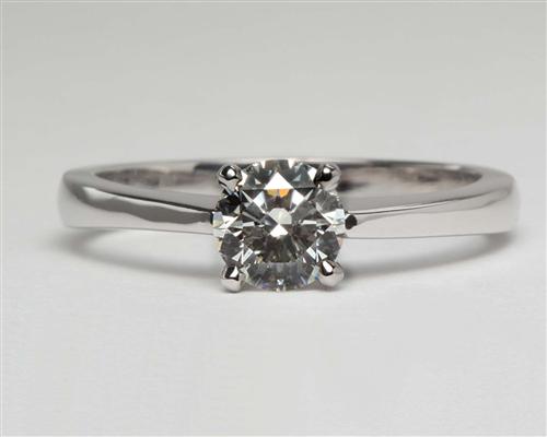 White Gold 0.71 Round cut Solitaire Engagement Ring