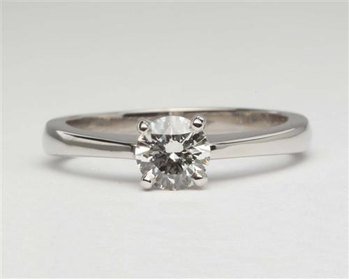 Platinum 0.52 Round cut Solitaire Ring Designs