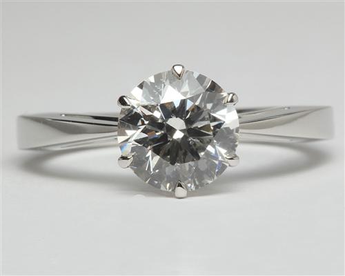 Platinum 1.46 Round cut Solitaire Engagement Rings