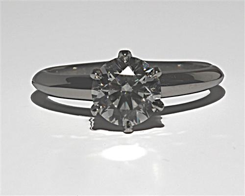 Platinum 1.14 Round cut Solitaire Diamond Ring