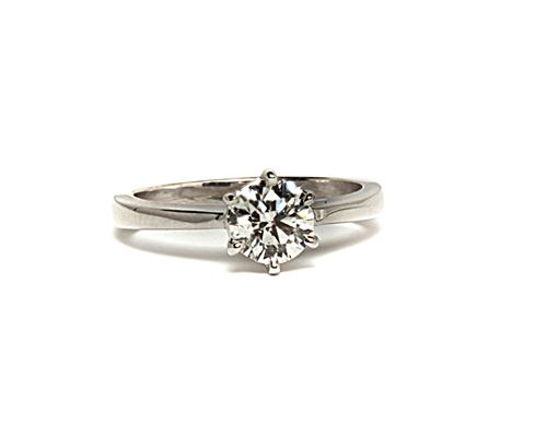 White Gold 0.71 Round cut Solitaire Ring Designs