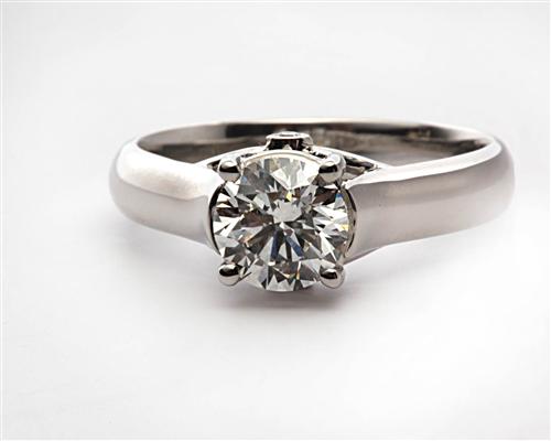 Platinum 1.30 Round cut Solitaire Ring Designs