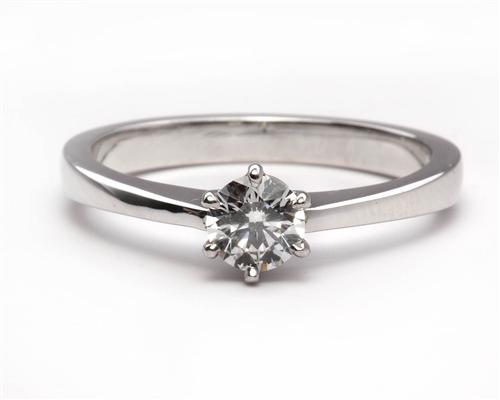 White Gold 0.34 Round cut Diamond Solitaire Ring Settings