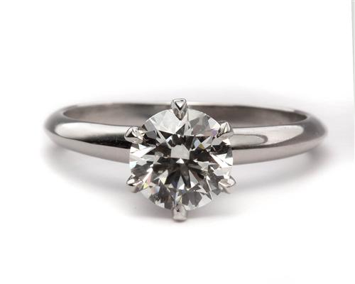 Platinum 1.20 Round cut Diamond Solitaire Ring Settings
