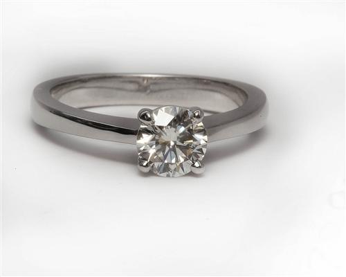 White Gold 0.58 Round cut Diamond Rings