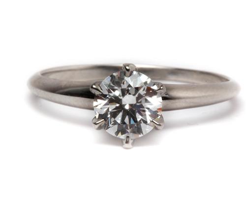 Platinum 0.72 Round cut Diamond Solitaire Ring Settings