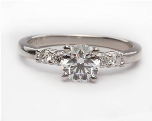 Platinum 0.84 Round cut Diamond Ring