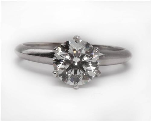 White Gold 1.24 Round cut Diamond Solitaire Rings