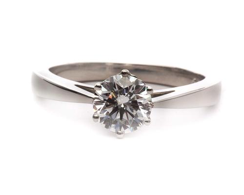 Platinum 0.92 Round cut Diamond Solitaire Ring Settings