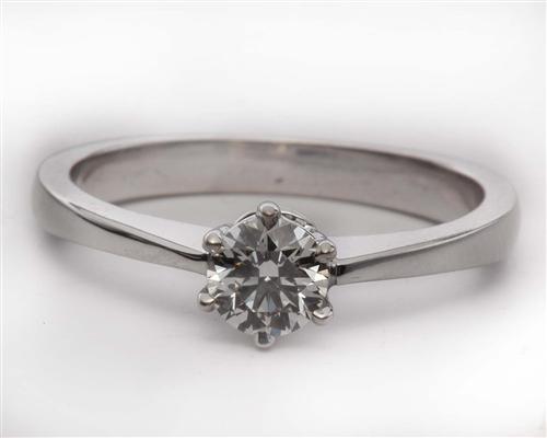 White Gold 0.44 Round cut Round Solitaire Ring