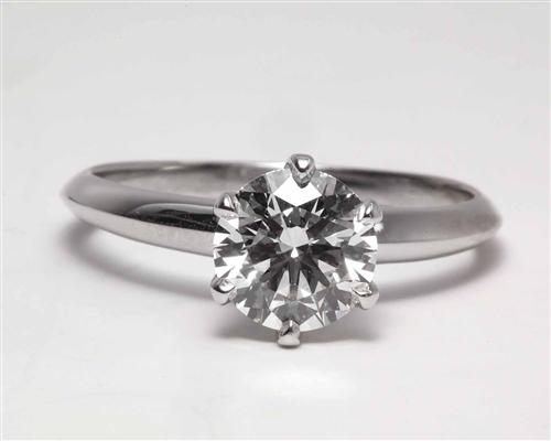 Platinum 1.20 Round cut Diamond Ring