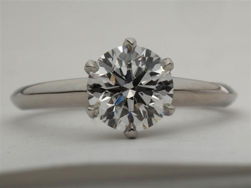 Platinum 1.25 Round cut Diamond Solitaire Rings