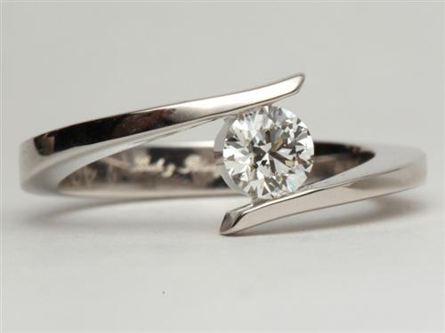 White Gold 0.42 Round cut Solitaire Ring Designs