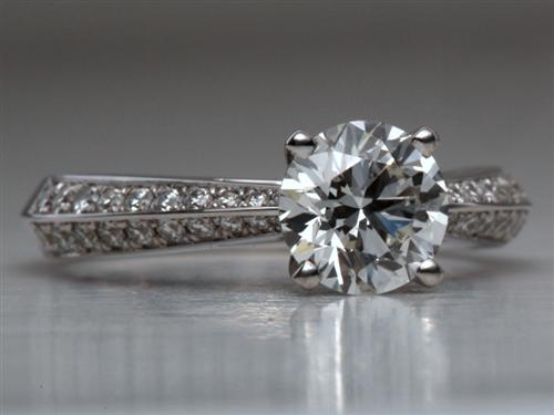 White Gold 1.04 Round cut Diamond Rings