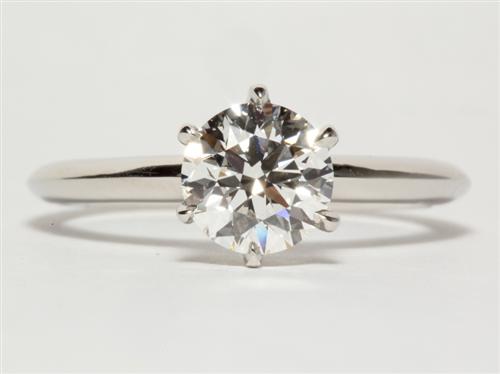 Platinum 1.54 Round cut Diamond Solitaire Rings