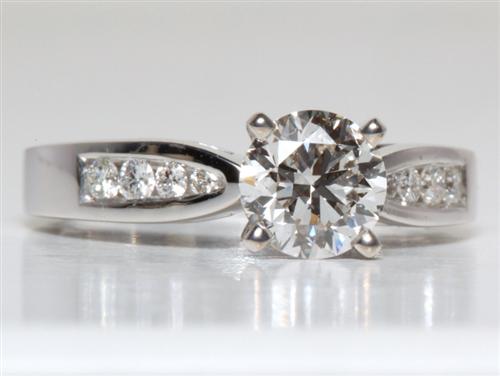 White Gold 0.93 Round cut Channel Set Rings
