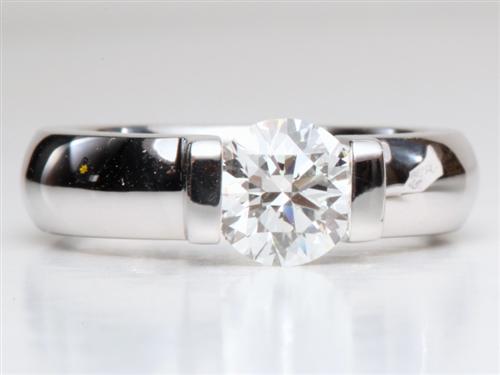 White Gold 1.18 Round cut Engagement Ring