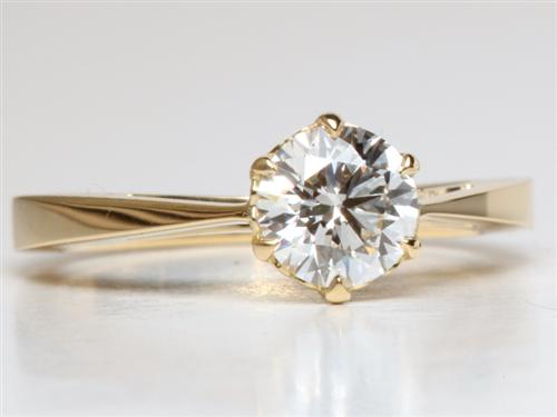 Gold 0.71 Round cut Diamond Solitaire Rings