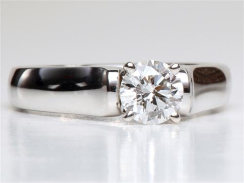 White Gold 0.57 Round cut Diamond Ring
