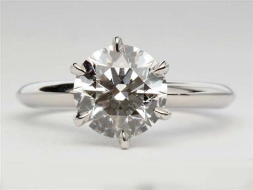 Platinum 2.05 Round cut Solitaire Rings