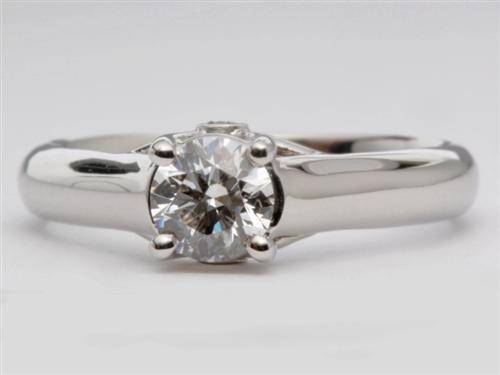 White Gold 0.60 Round cut Solitaire Ring Mountings