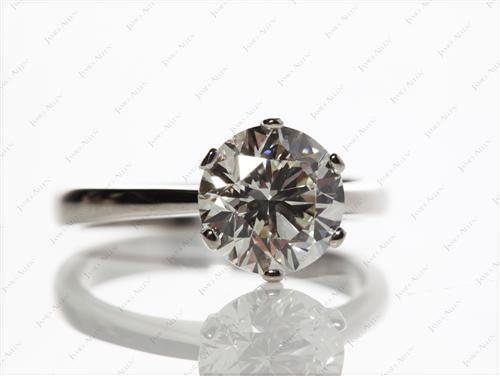Platinum 2.65 Round cut Engagement Ring