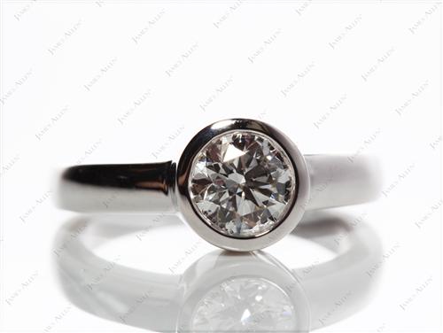 White Gold 1.02 Round cut Diamond Ring