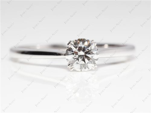 White Gold 0.53 Round cut Diamond Ring