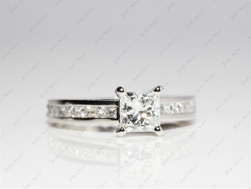 Platinum 1.01 Princess cut Bridal Wedding Sets