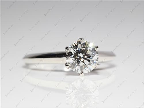 Platinum 1.06 Round cut Solitaire Rings