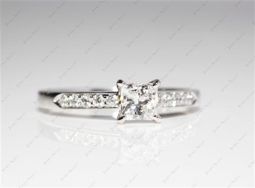 Platinum 0.58 Princess cut Engagement Ring