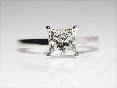 Platinum 1.91 Princess cut Diamond Ring