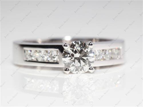 Platinum 0.77 Round cut Diamond Wedding Sets