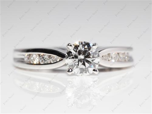 White Gold 0.76 Round cut Channel Set Diamonds