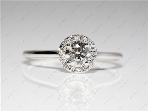 White Gold 0.50 Round cut Engagement Ring