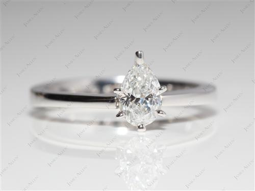 White Gold 0.51 Pear shaped Engagement Ring