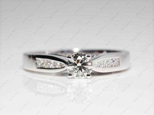 Platinum 0.46 Round cut Channel Rings