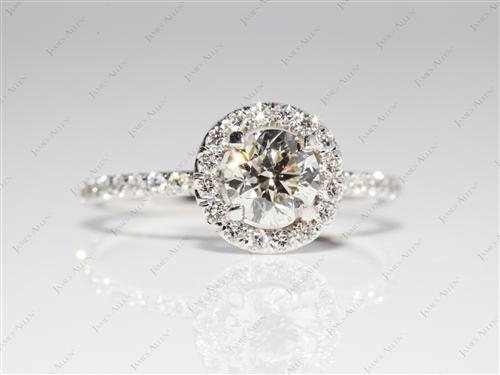 White Gold 0.70 Round cut Diamond Ring
