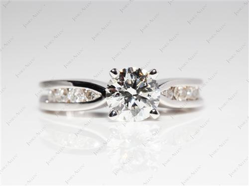 White Gold 0.90 Round cut Channel Set Diamonds