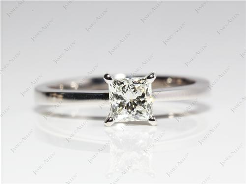 Platinum 0.72 Princess cut Solitaire