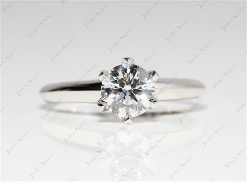 Platinum 0.64 Round cut Solitaire Ring Setting