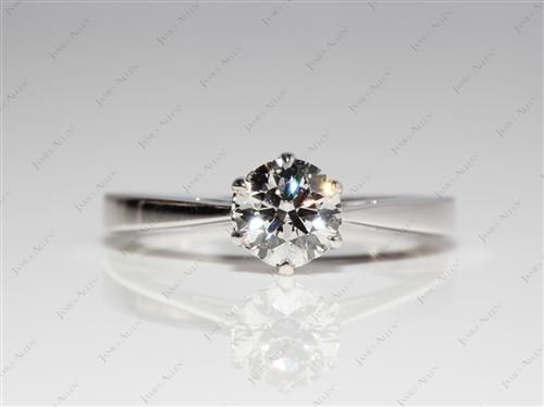 White Gold 0.70 Round cut Solitaire