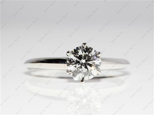 Platinum 1.02 Round cut Diamond Rings