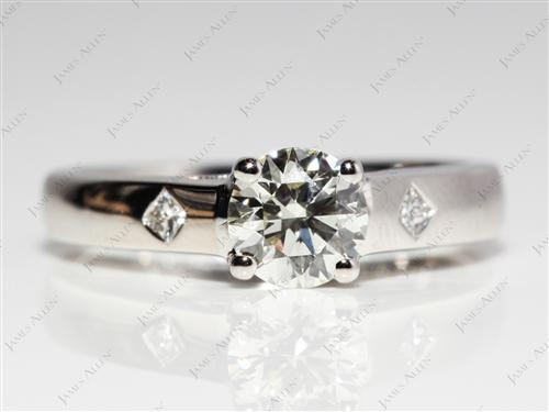 Platinum 0.61 Round cut Solitaire Ring Settings