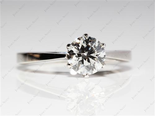 Platinum 1.17 Round cut Round Solitaire Ring